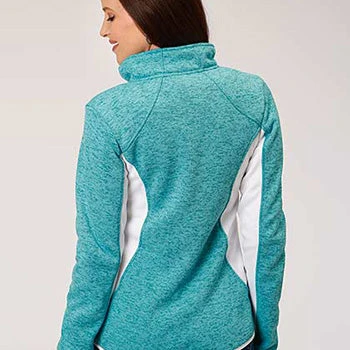 Turquoise/White Fleece Jacket 2 Turquoise/White Fleece Jacket - Image 2