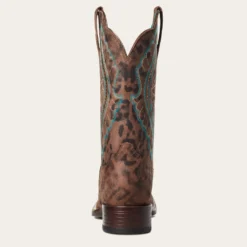 Ariat Women's Primetime Leopard Square Toe Western Boots -Western Cowboy Equipment Store 10035935 heel warm