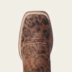 Ariat Women's Primetime Leopard Square Toe Western Boots -Western Cowboy Equipment Store 10035935 toe warm