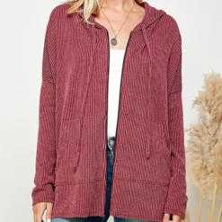 Burgundy Zip Up Hoodie -Western Cowboy Equipment Store 17514120 53c30f53 79f