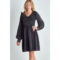 Washed Smocked Bust Flare Dress -Western Cowboy Equipment Store 17540743 fbbfc83f 71ce 4ba6 aa6f 2cb30602dba5