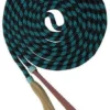 Showman Teal And Black Nylon Braided Mecate Reins