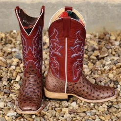Macie Bean Full Quill Tobacco Ostrich Boot -Western Cowboy Equipment Store 20230220 154837