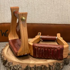 Nettles Stirrups 2" Halfbreed Varnish -Western Cowboy Equipment Store 2 HBV2copy scaled