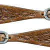 Ladies Brown Floral Spur Straps