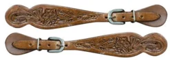 Ladies Brown Floral Spur Straps