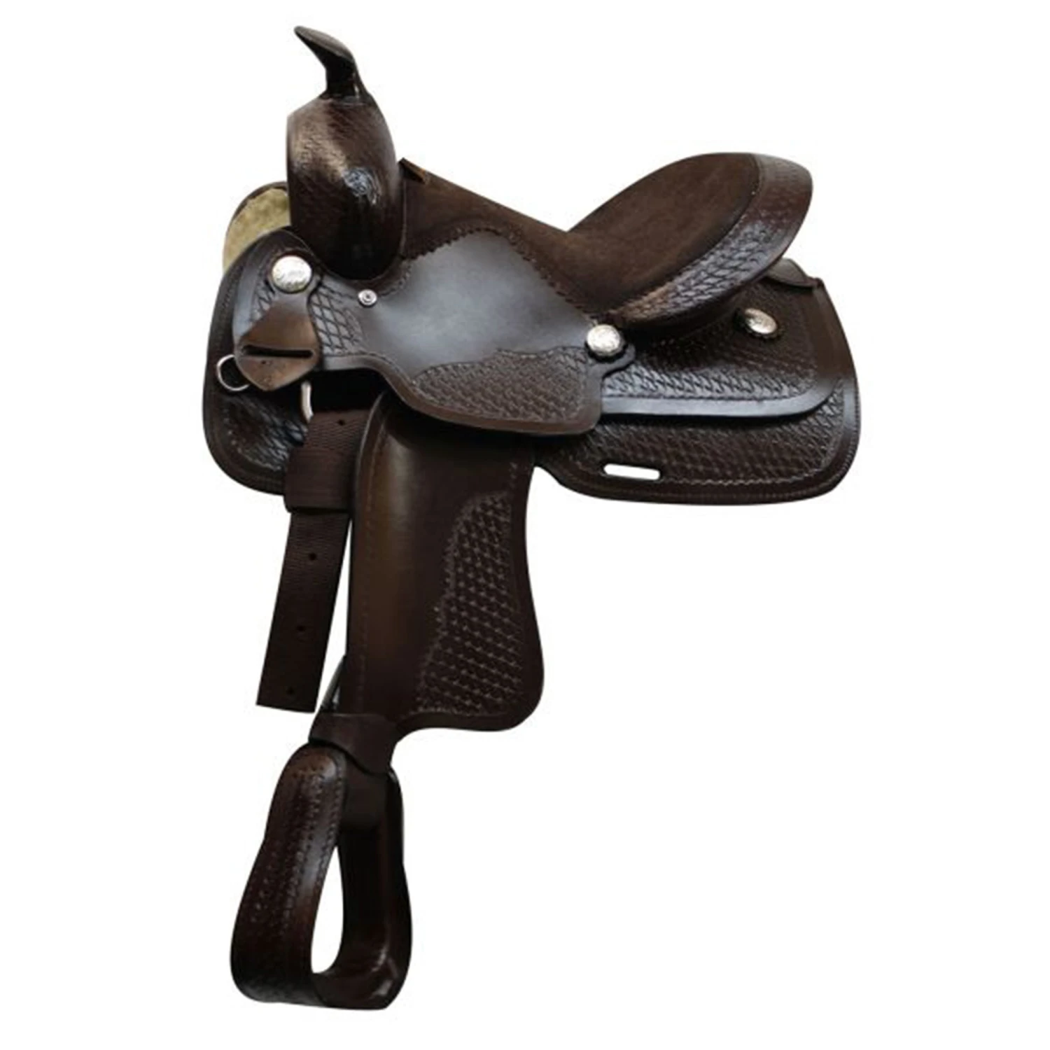 Double T Dark Brown Youth Saddle 1 Double T Dark Brown Youth Saddle