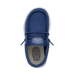 Heydude Hey Dude Wally Toddler Slub Canvas True Blue -Western Cowboy Equipment Store 40029 428 WALLYTODDLERSLUBCANVAS TRUEBLUE LEFTTOP