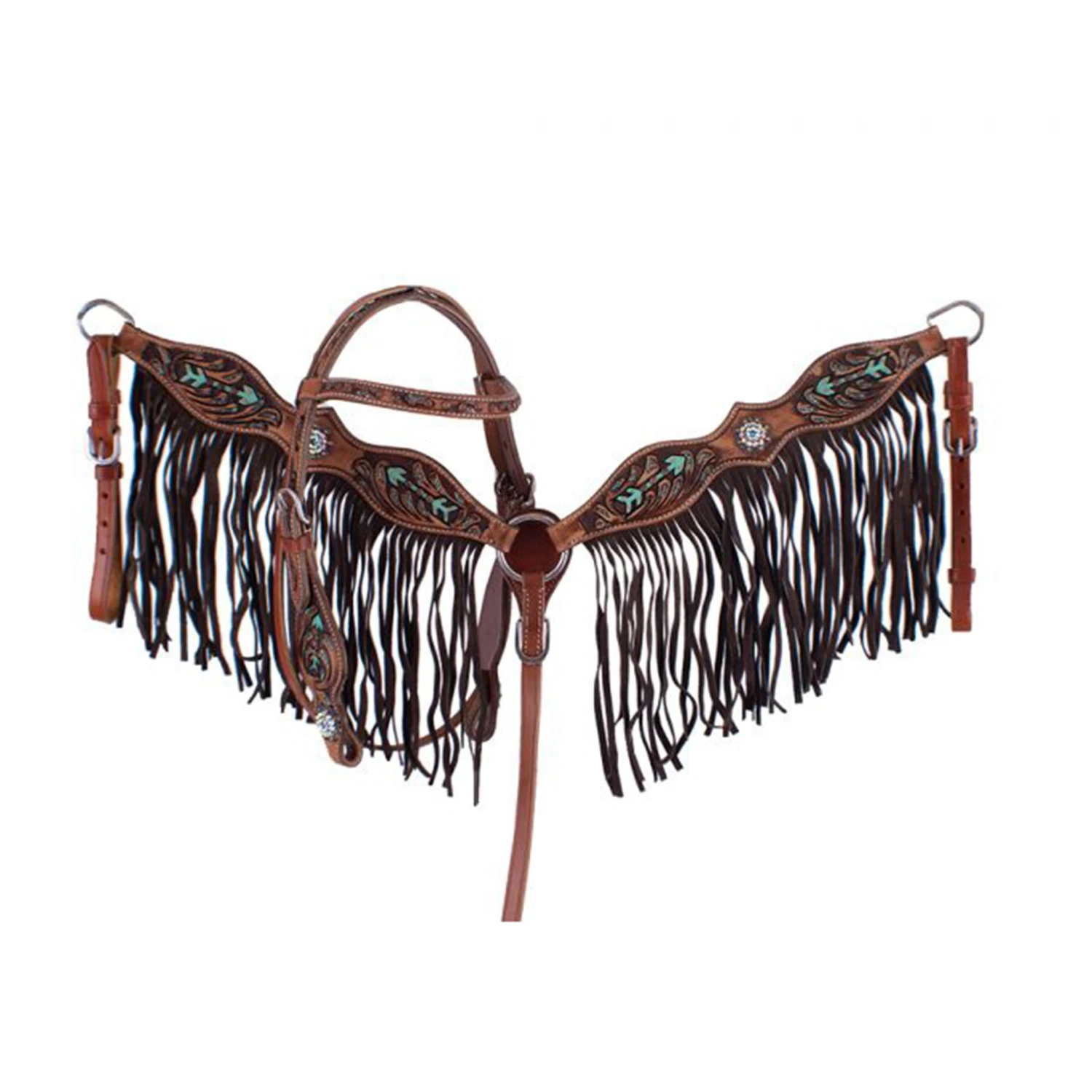 Showman Pony Painted Arrow Headstall And Breast Collar 1 Showman Pony Painted Arrow Headstall And Breast Collar