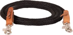 Mustang Black Round Braided Trail Rein