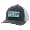 Hooey Cactus Ropes Grey And White Flex Fit Cap