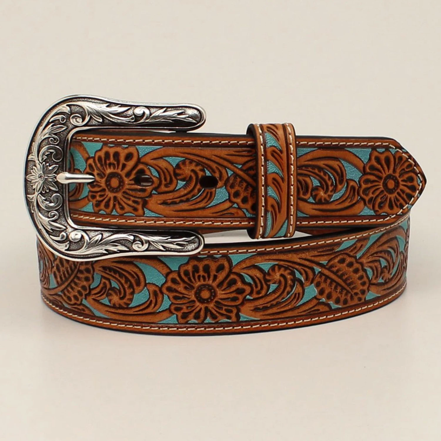 Ariat Women's Floral Underlay Belt 1 Ariat Women's Floral Underlay Belt