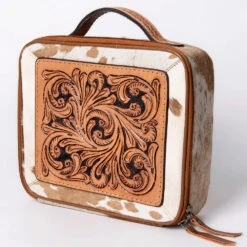 American Darling Tooled Hide Jewelry Case -Western Cowboy Equipment Store ADBGA300H