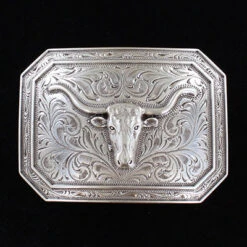 Ariat Rectangle Longhorn Buckle
