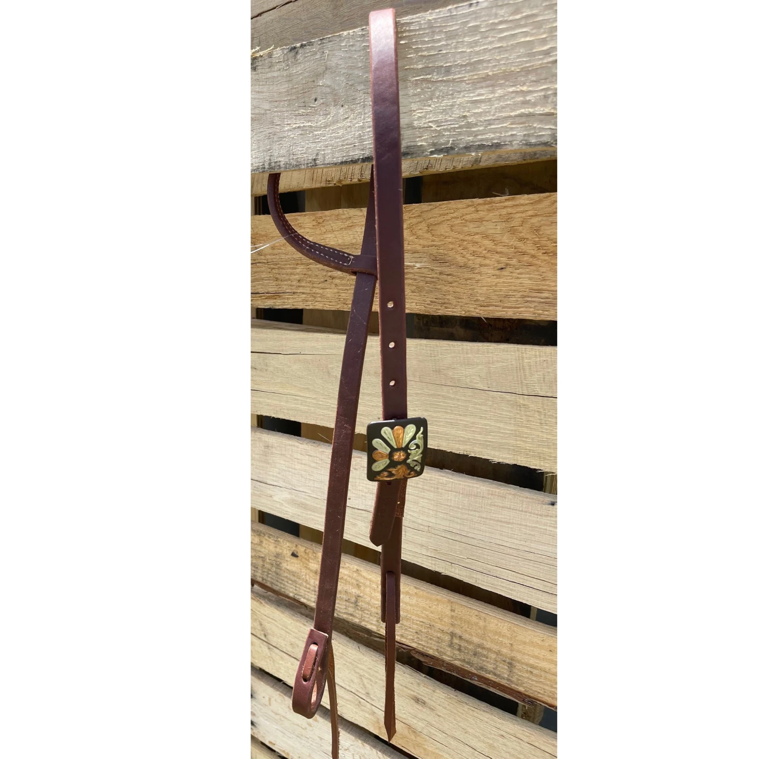 Cowperson Tack One Ear Headstall With Square Buckle 1 Cowperson Tack One Ear Headstall With Square Buckle