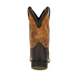 Durango Youth Dark Bay And Burnt Orange Western Boots -Western Cowboy Equipment Store DBT0230C back a0d5eb16 1afb 4fc0 a02d 1afe1c7acc4b