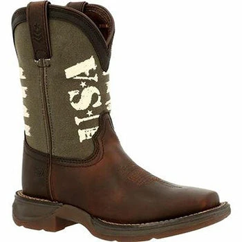 LIL' Rebel By Durango Little Kids Army Western Boot 2 LIL' Rebel By Durango Little Kids Army Western Boot - Image 2