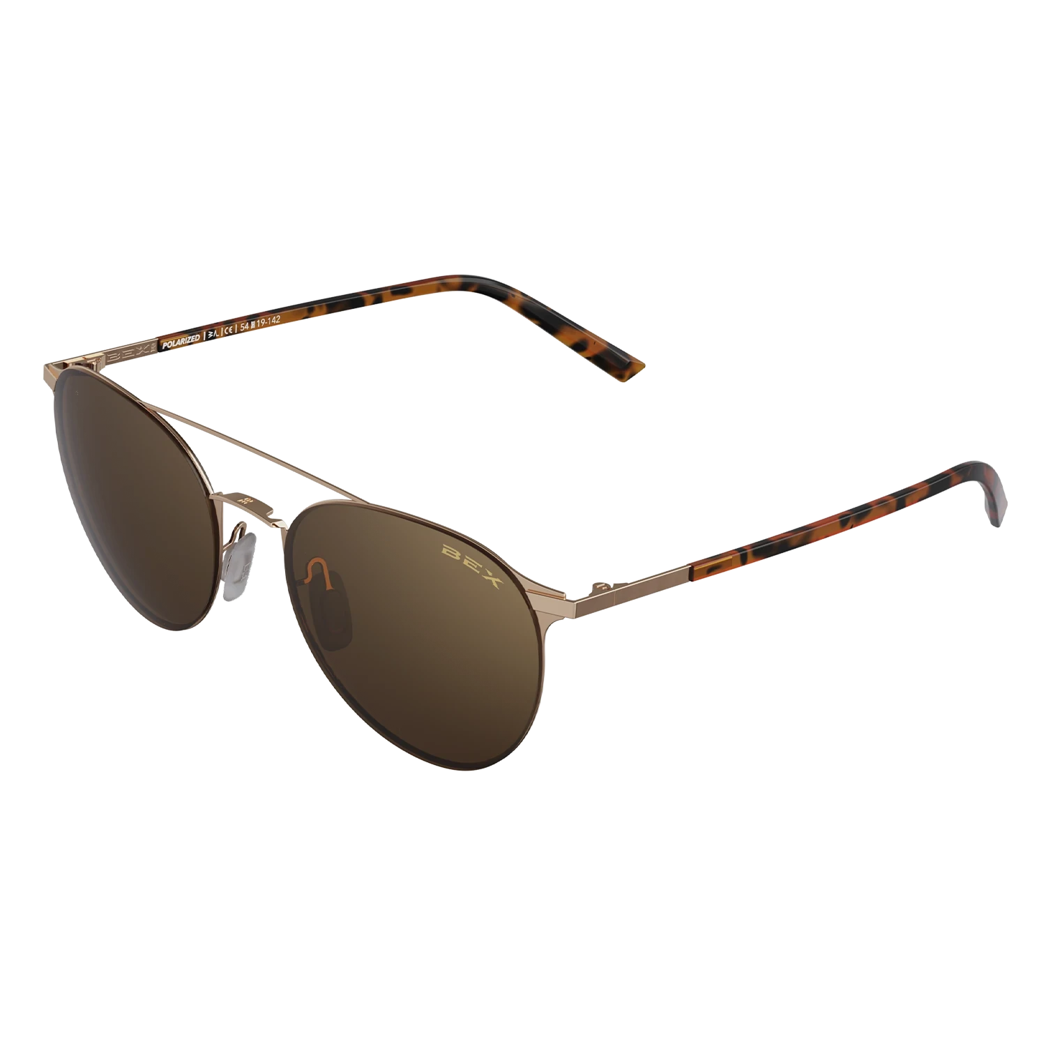 BEX Gold & Brown Demi Sunglass 2 BEX Gold & Brown Demi Sunglass - Image 2