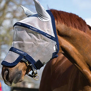 Horseware Ireland Rambo Fly Mask Cob- Navy & Silver 1 Horseware Ireland Rambo Fly Mask Cob- Navy & Silver