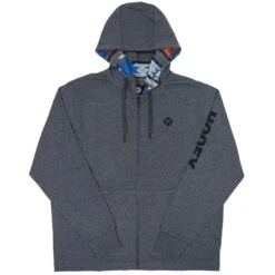 Hooey Grey Full Zip Logo Hoodie