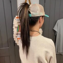 McIntire Saddlery Let's Go Brandin' Mint Ponytail Cap -Western Cowboy Equipment Store IMG 5661