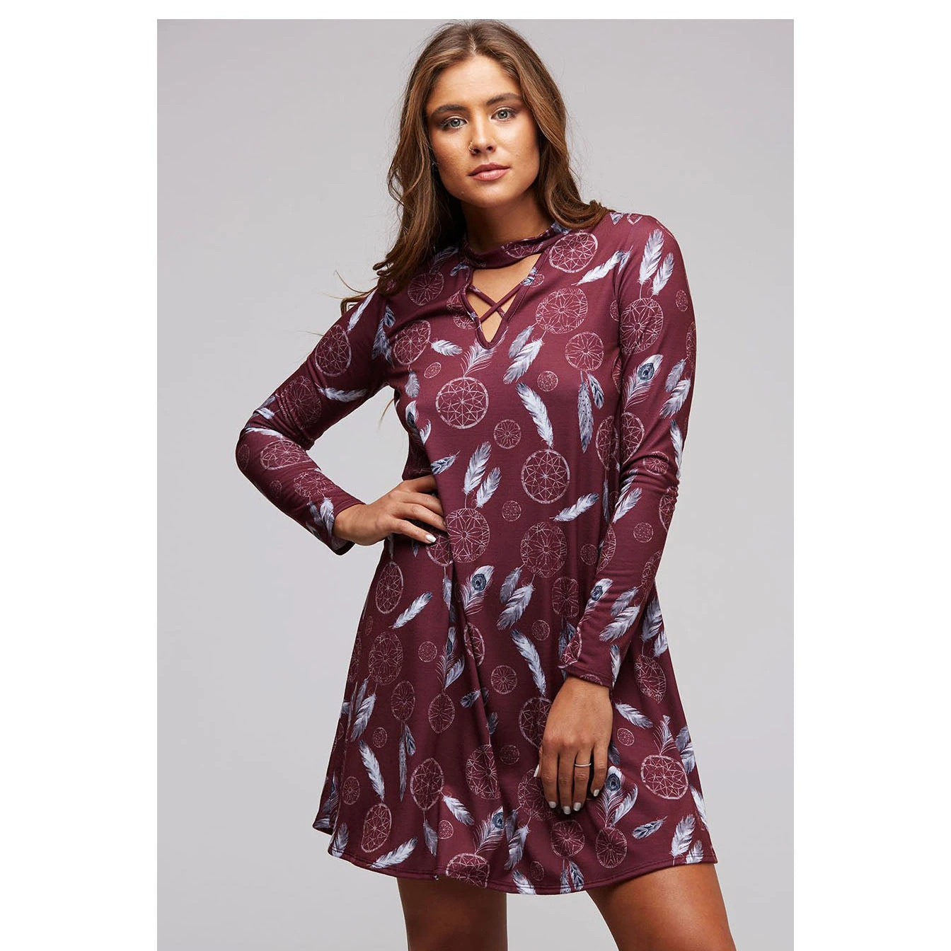 Women's Burgundy Dream Catcher Anabel Dress 1 Women's Burgundy Dream Catcher Anabel Dress