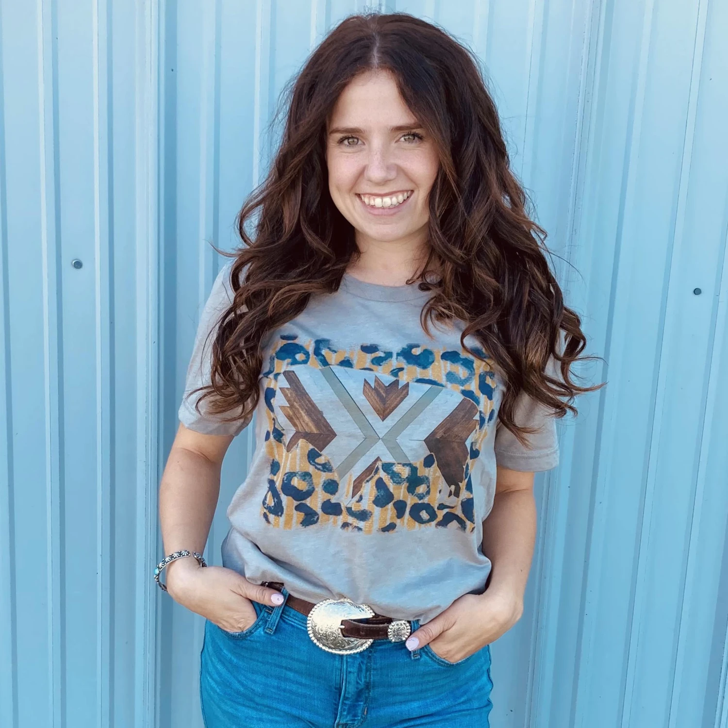 Mustard Leopard Buffalo Tee 1 Mustard Leopard Buffalo Tee