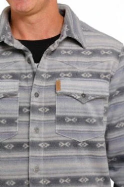 Cinch Blue Aztec Shacket -Western Cowboy Equipment Store MWJ15800013