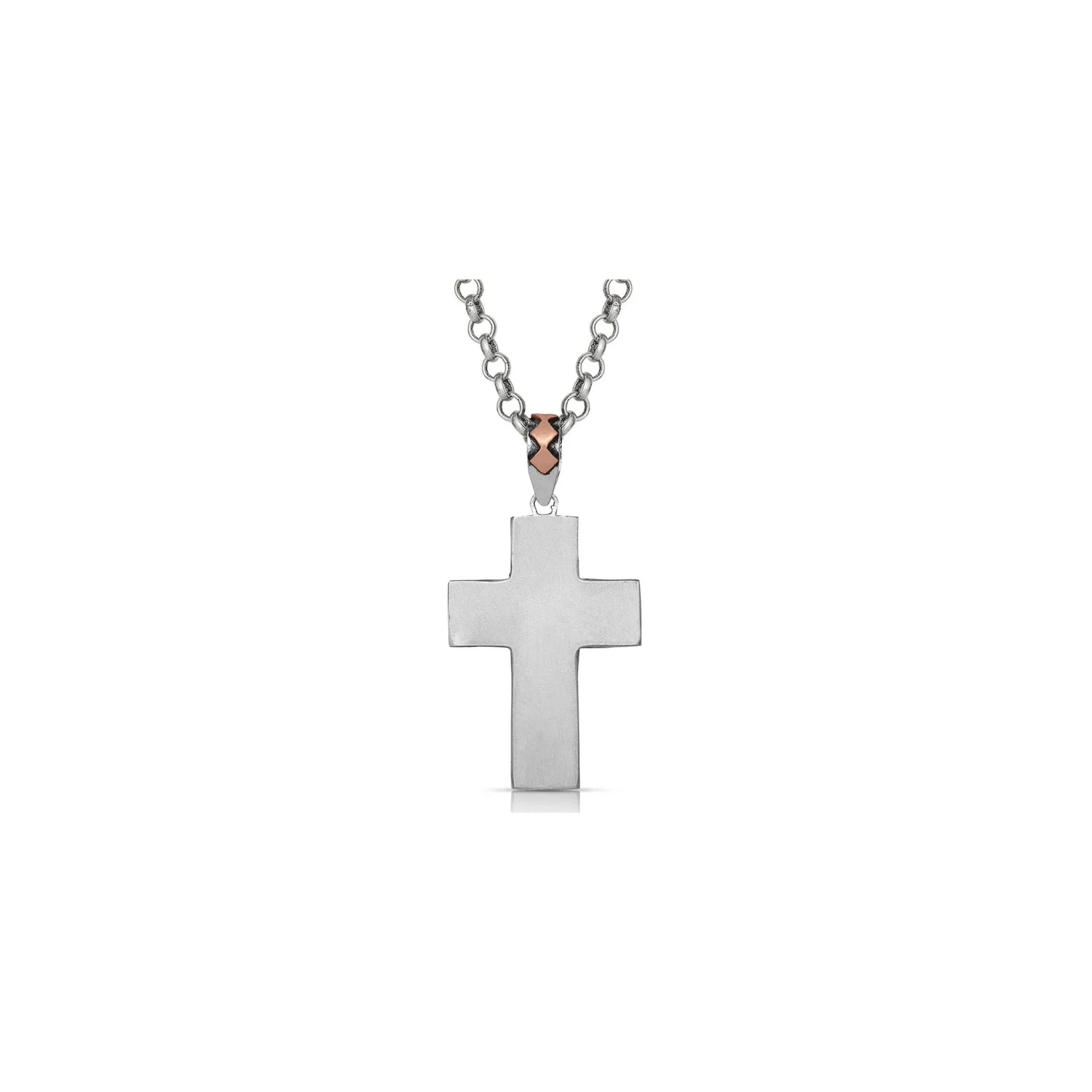 Montana Silversmiths Antiqued Serrated Cross Necklace 2 Montana Silversmiths Antiqued Serrated Cross Necklace - Image 2