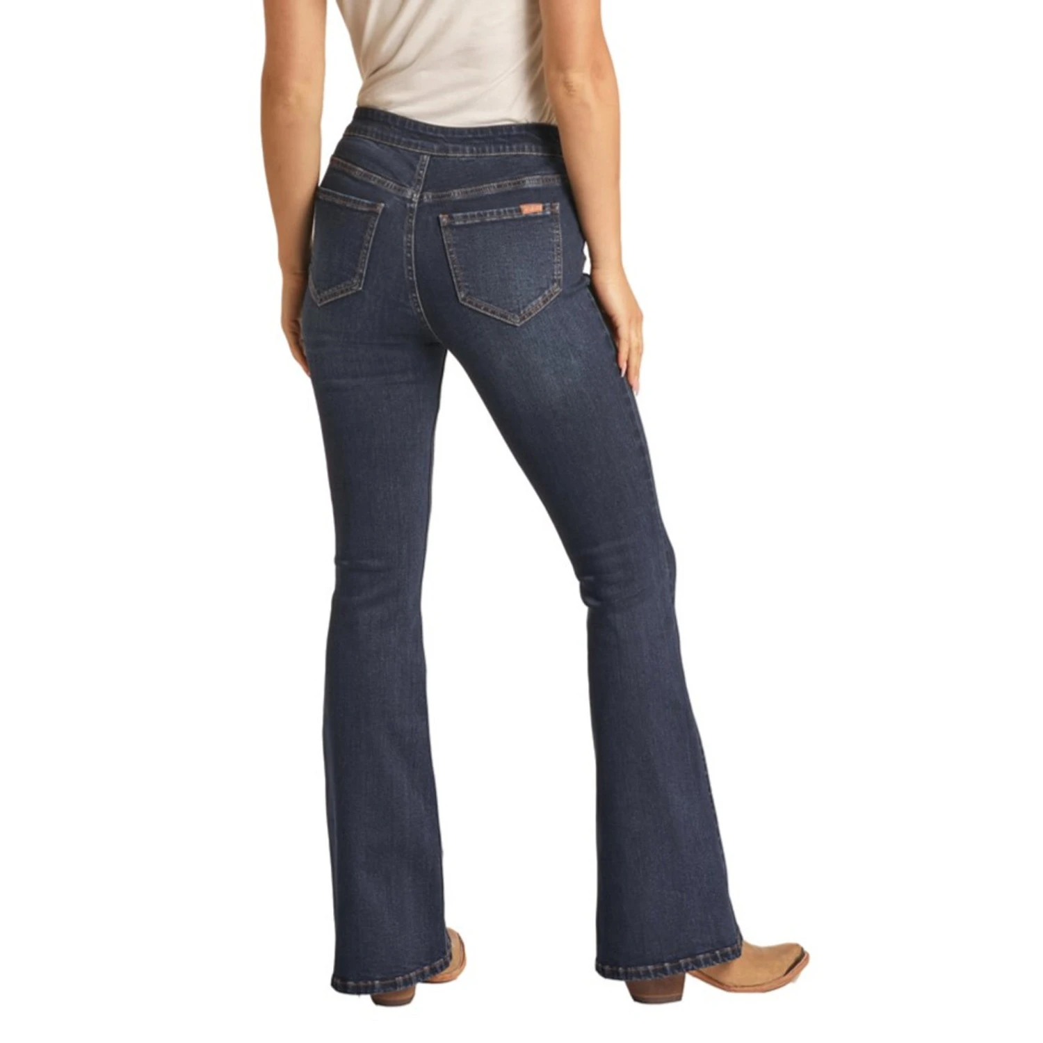 Rock & Roll Cowgirl Dark Wash Flare Jeans 1 Rock & Roll Cowgirl Dark Wash Flare Jeans