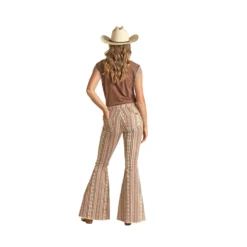 Rock & Roll Women's Stripe Aztec Bell Bottoms -Western Cowboy Equipment Store RRWD7PR0RY B