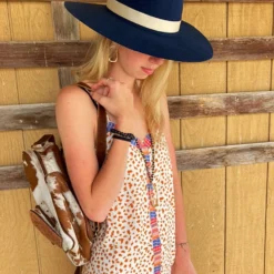 Cream And Camel Dress With Aztec Embroidery -Western Cowboy Equipment Store patterndress