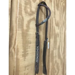 Brown And White Aztec Beaded Slip Ear