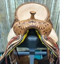 Paul Taylor 14 Inch Rose Barrel Saddle -Western Cowboy Equipment Store rosefront