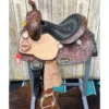 Paul Taylor Chocolate Floral Tooled Youth Saddle